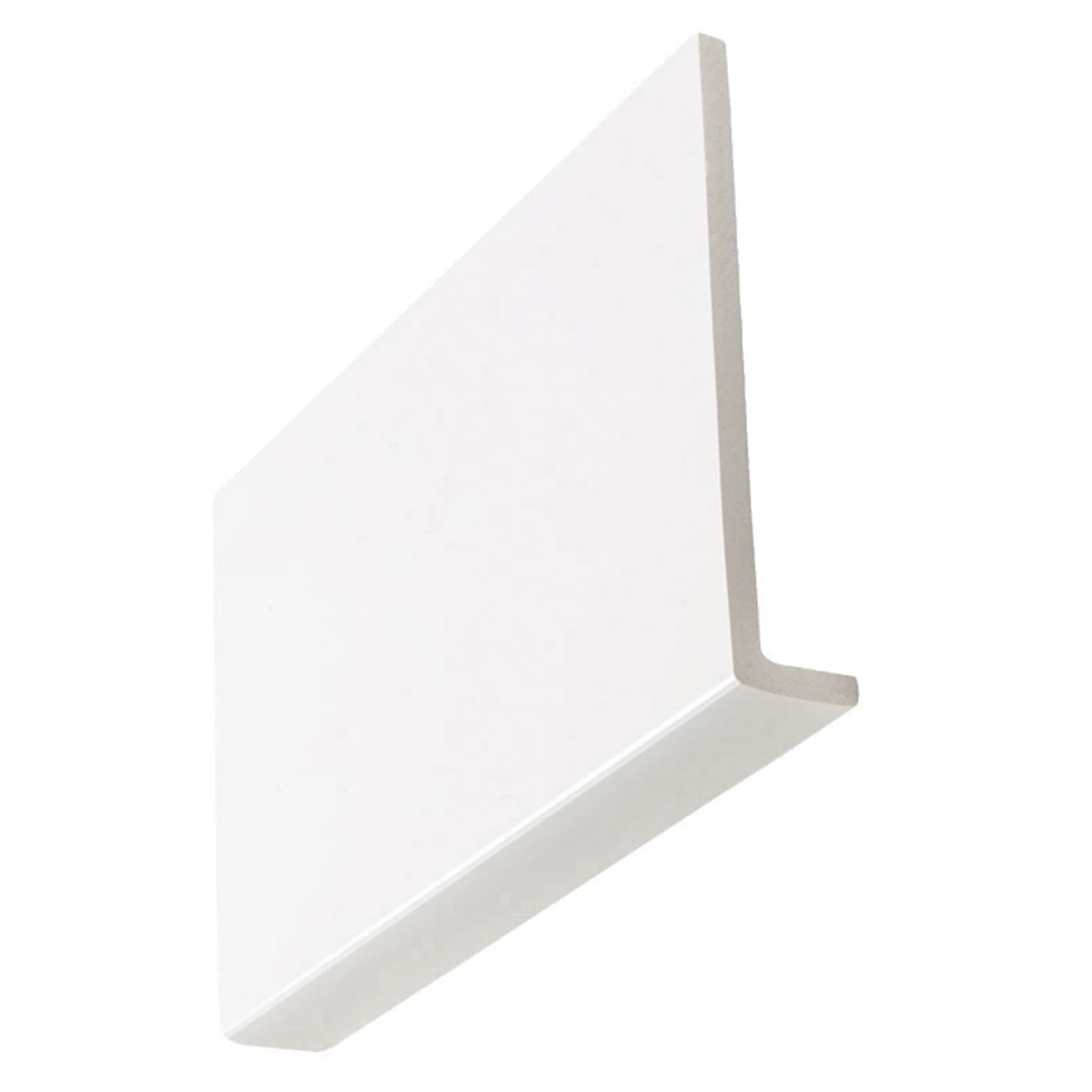 Brilliant White Square 9mm x 125mm Reveal Liner Fascia Capping Board (5m | Kestrel)
