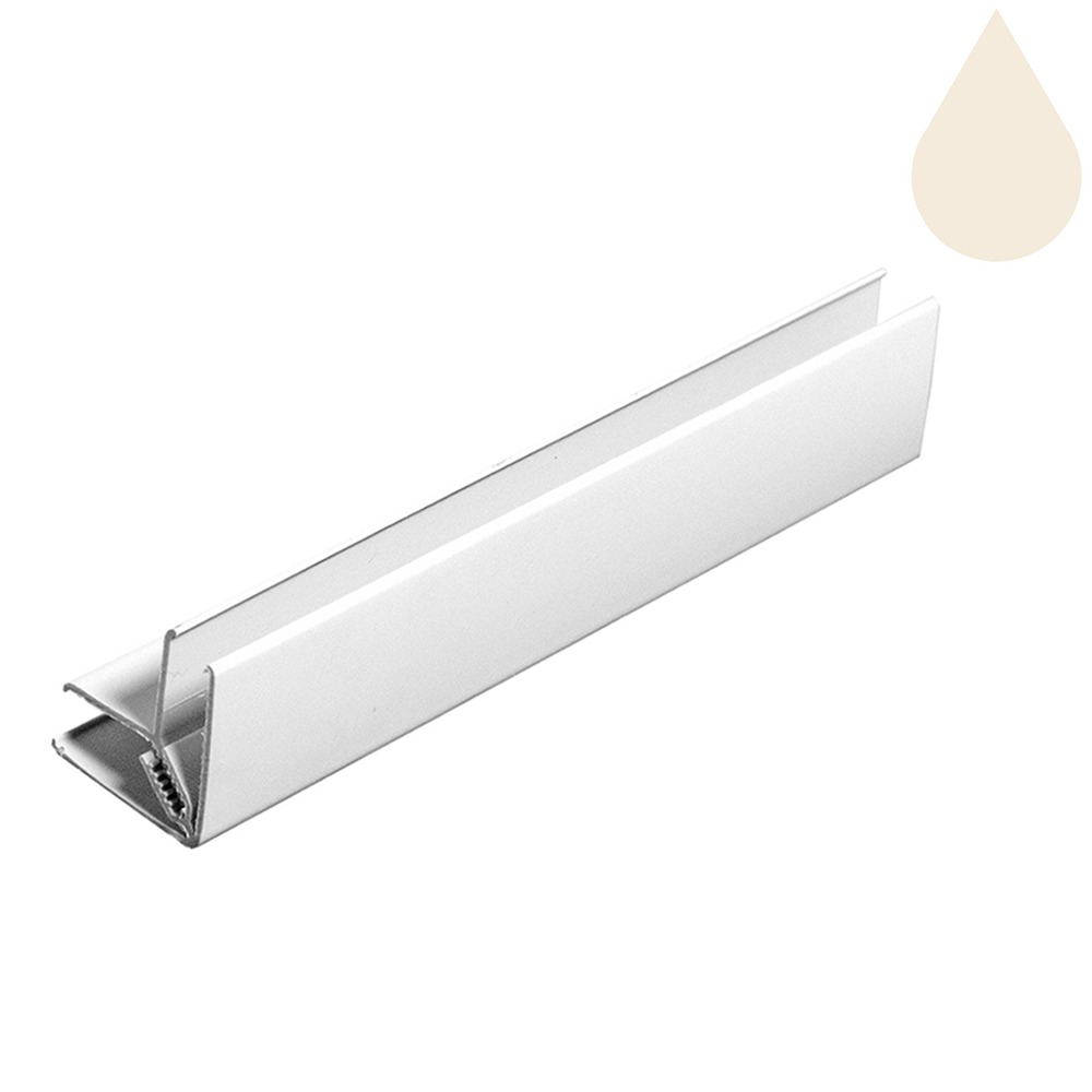 Ivory 5mm - 8mm Bathroom Panel 2 Part Universal Corner