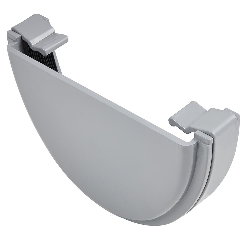 Grey 170mm Super Deep External Gutter Stop End (Kayflow)