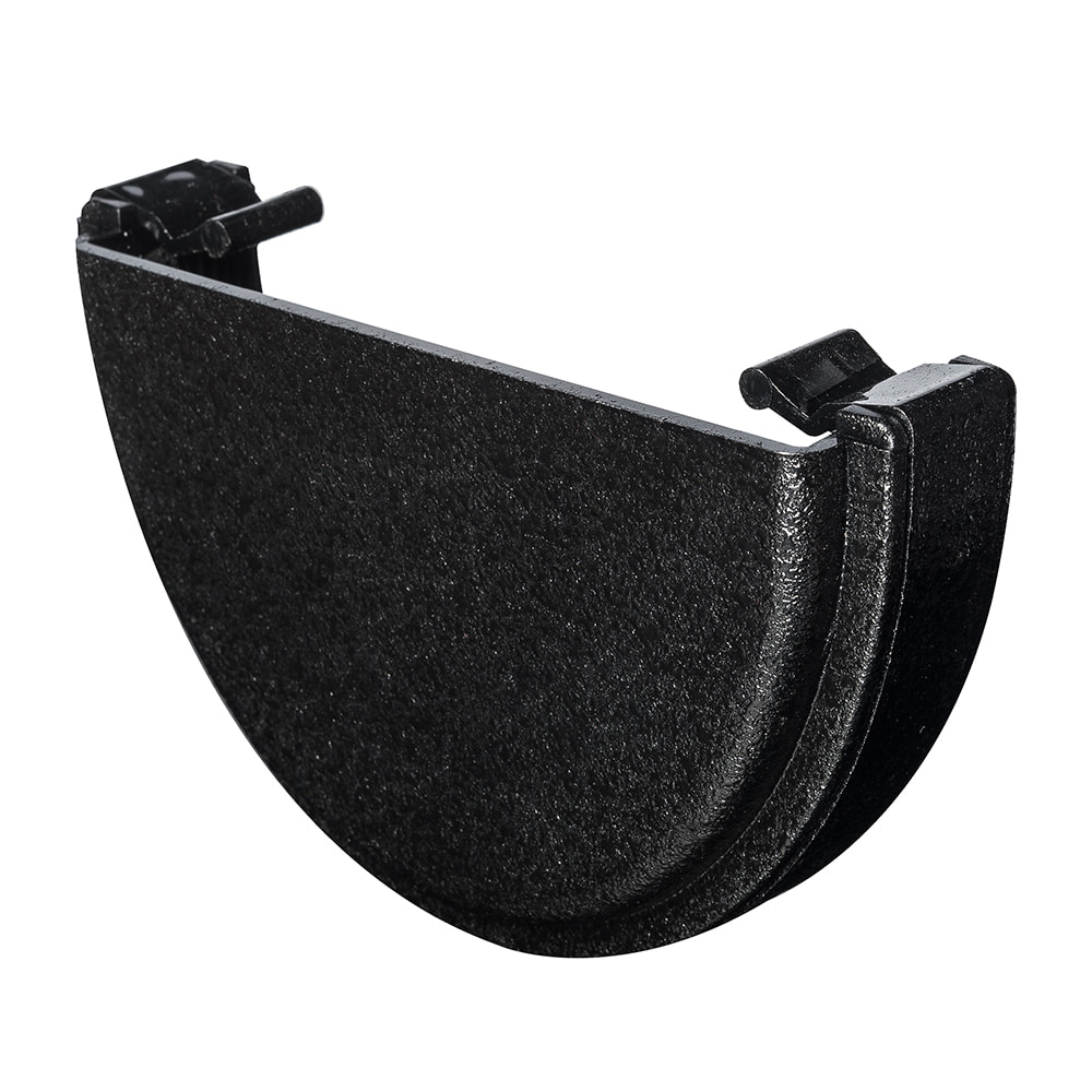 Cast Iron Effect 114mm Deep External Gutter Stop End (Kayflow)