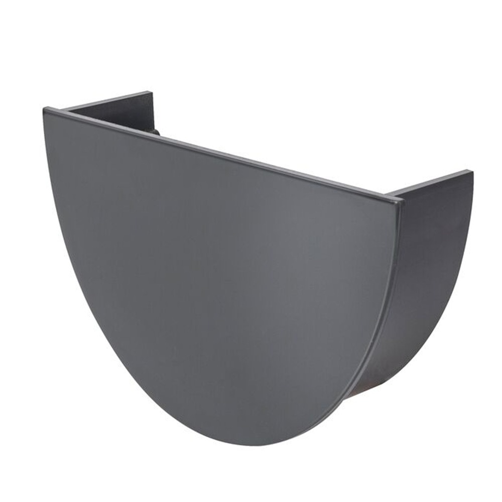 Anthracite Grey 114mm Deep Internal Gutter Stop End (Kayflow)