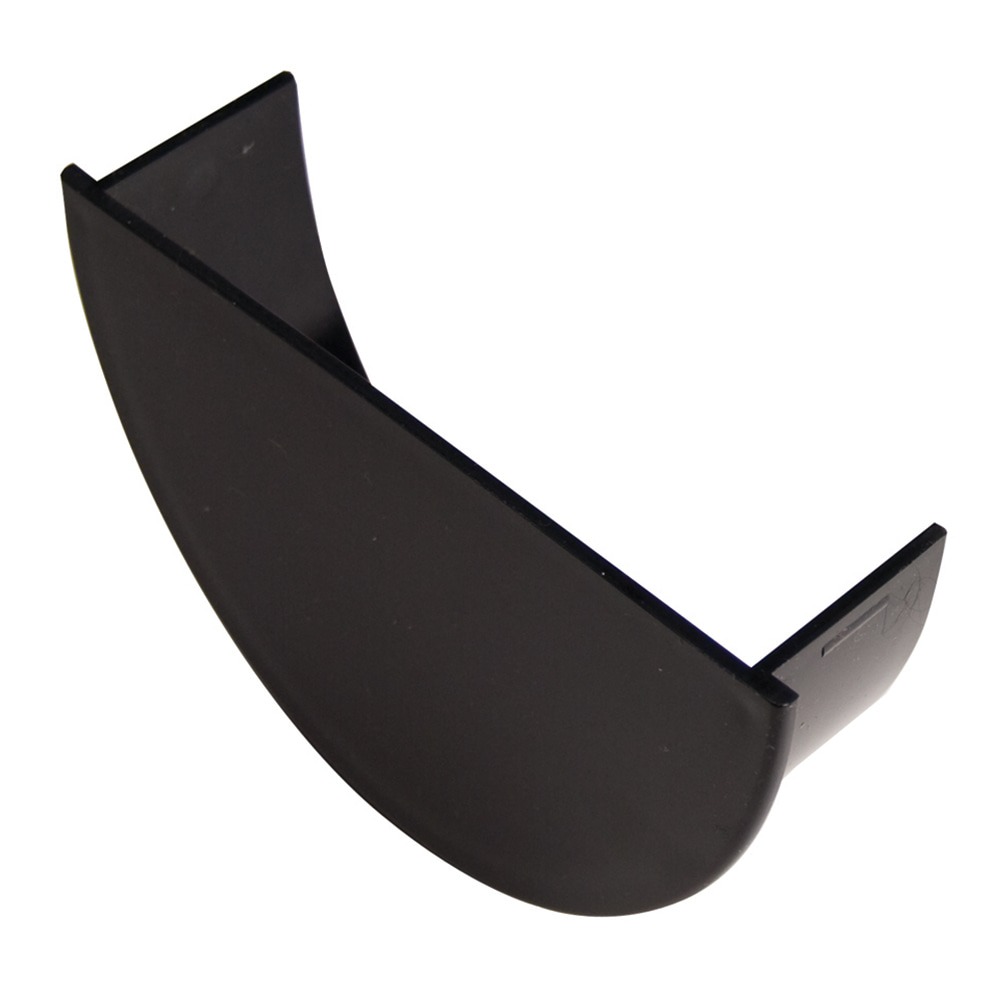 Black 114mm Deep Internal Gutter Stop End (Kayflow)