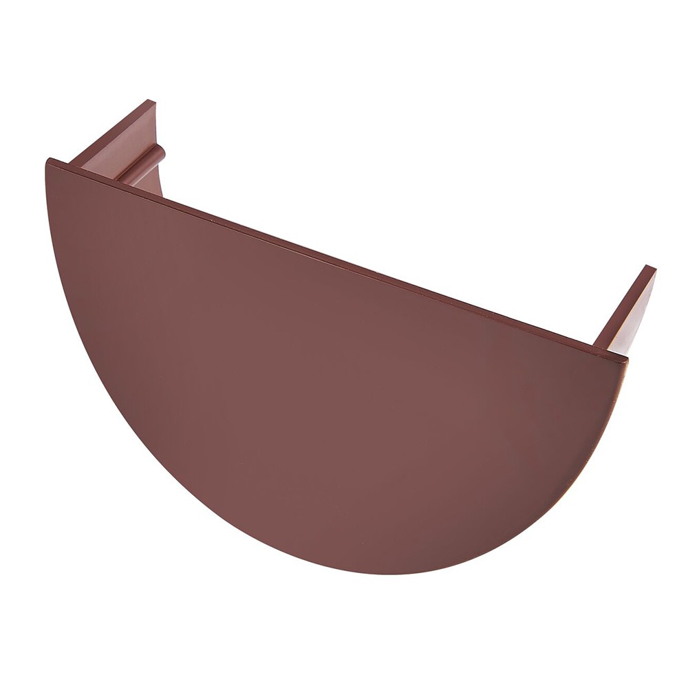Brown 114mm Deep Internal Gutter Stop End (Kayflow)