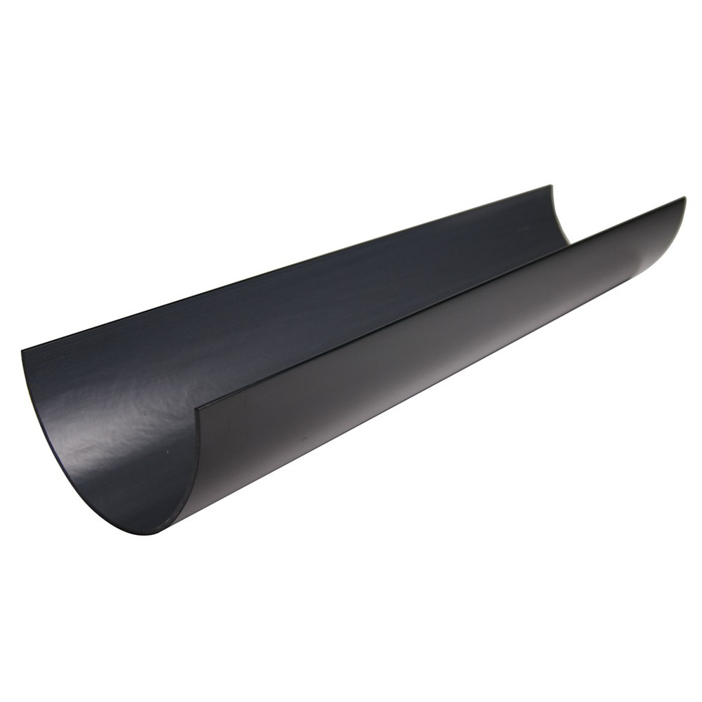 Black 114mm Deep Gutter (4m | Kayflow) | Plastic Building Supplies
