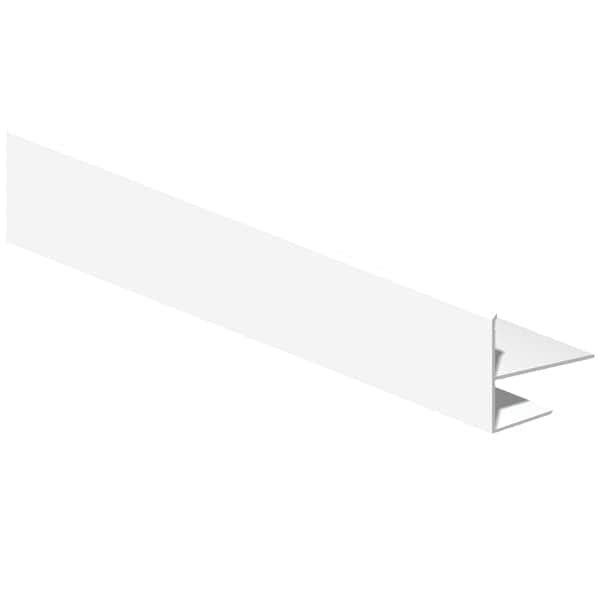 White universal trim with edge cover for Kavex external cladding (Kestrel)