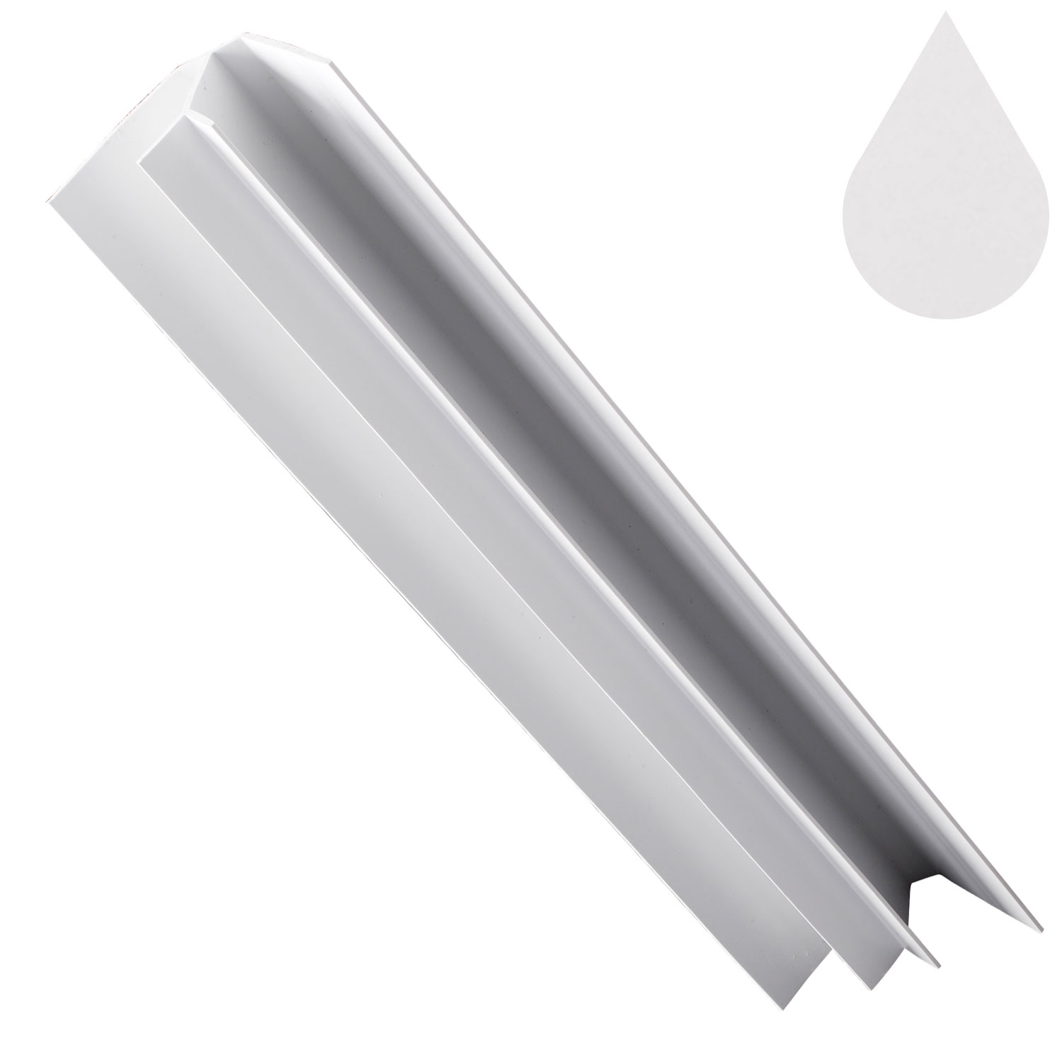 Brilliant White Cladding Internal Corner Trim (5m | Kestrel)