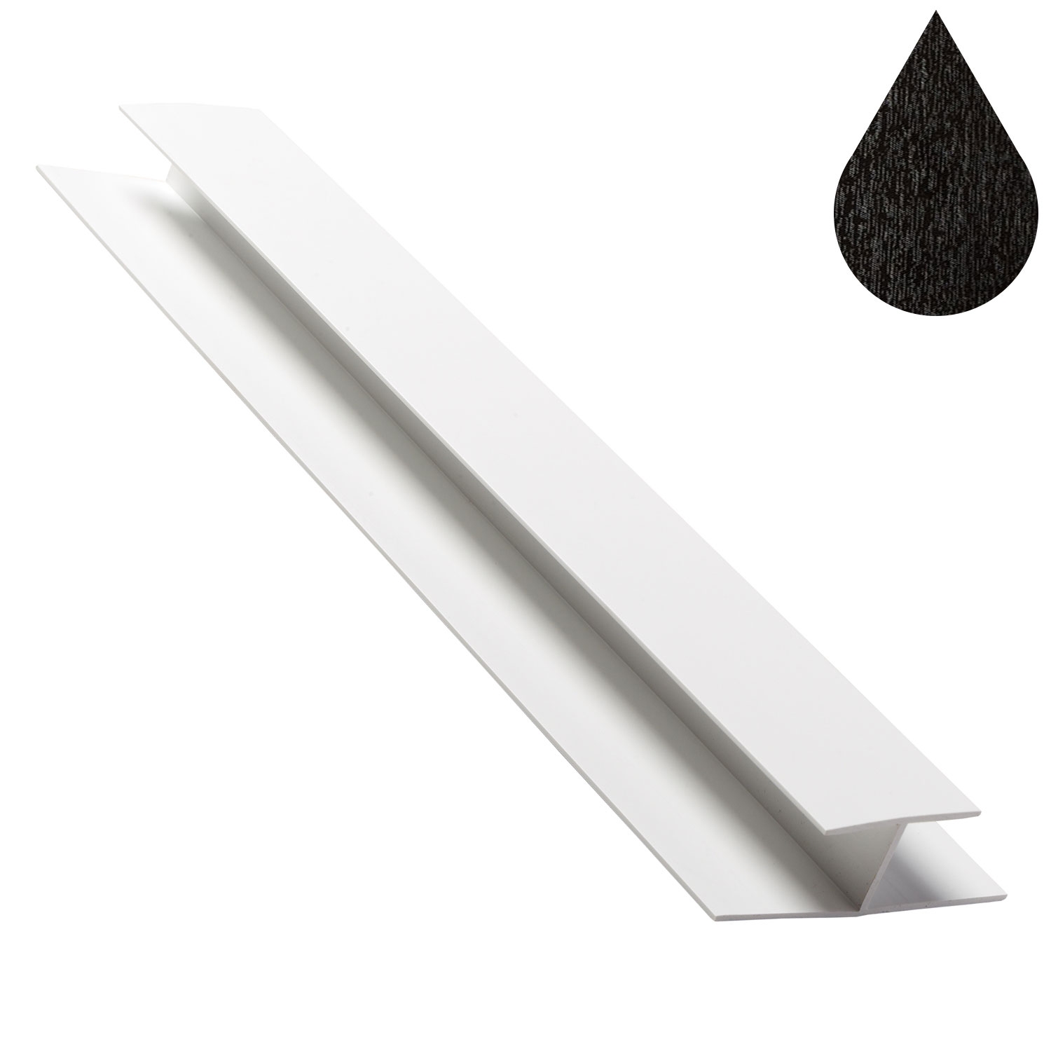 Black Ash Cover Joint / H Trim (5m | Kestrel)