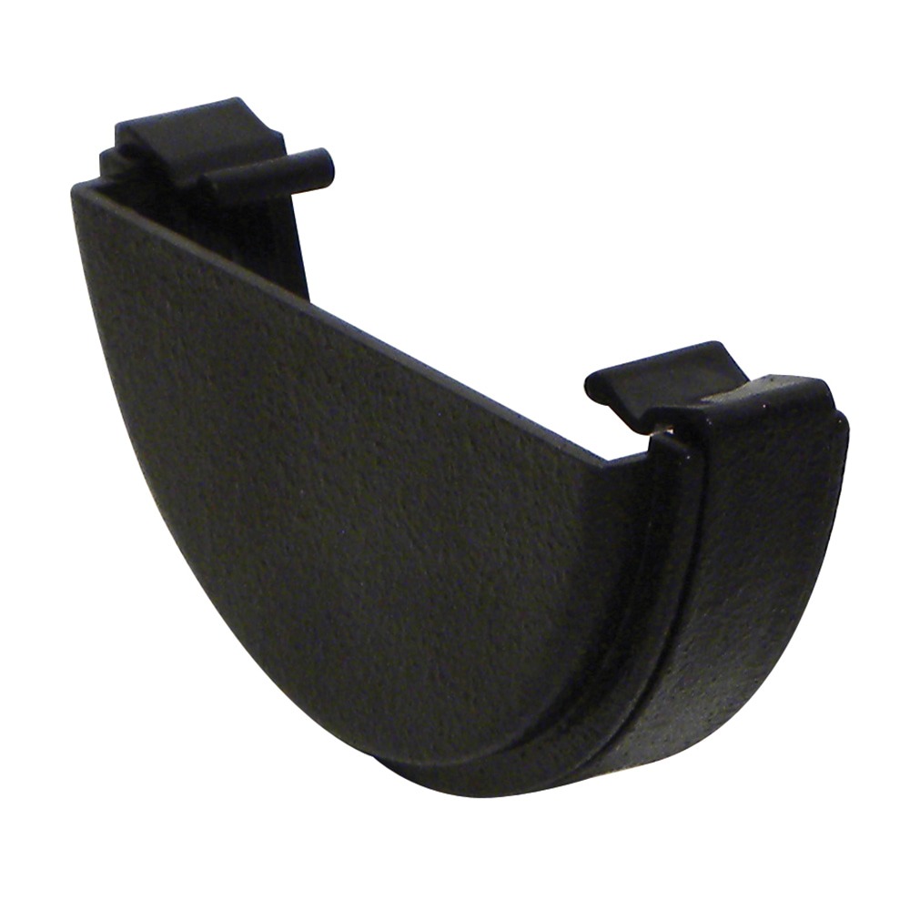 Cast Iron Effect 112mm Half Round External Gutter Stop End (Kayflow)
