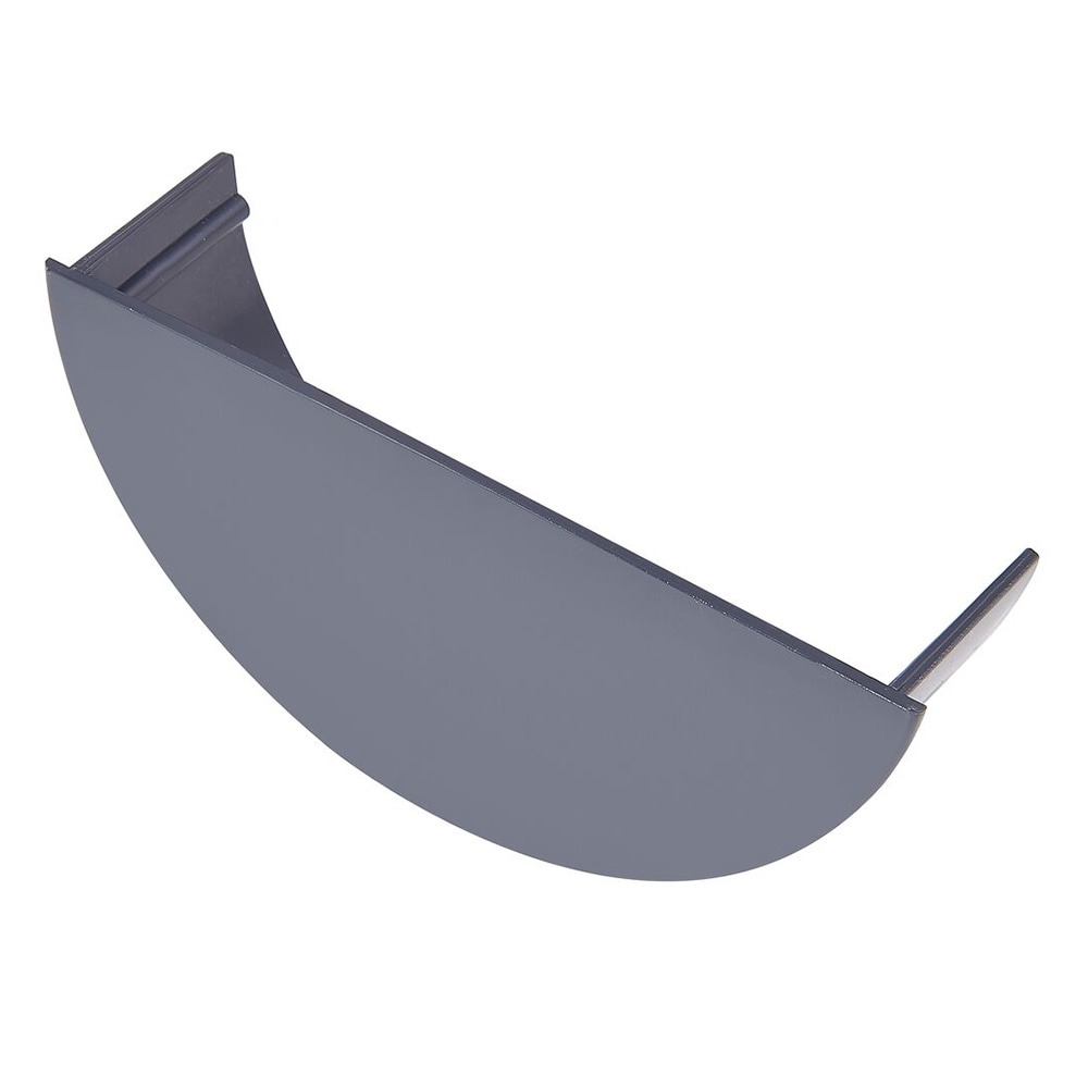 Anthracite Grey 112mm Half Round Internal Gutter Stop End (Kayflow)