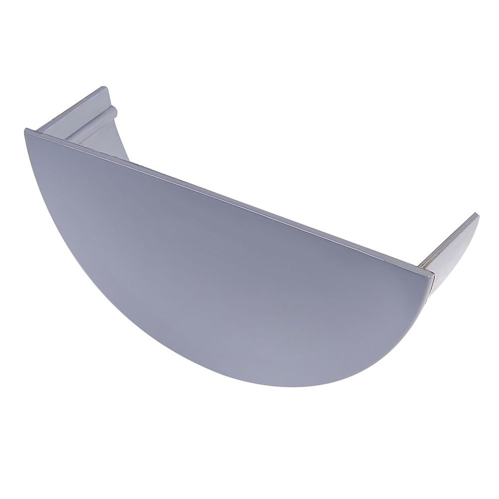 Grey 112mm Half Round Internal Gutter Stop End (Kayflow)