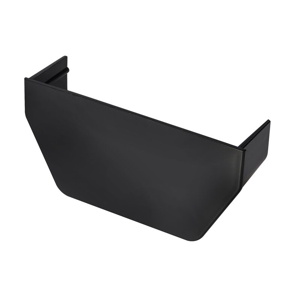 Black 117mm Square Internal Gutter Stop End (Kayflow)