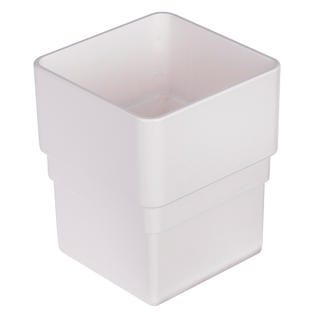 White 65mm Square Downpipe Socket (Kayflow)