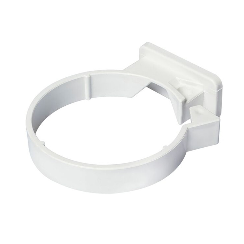 White 68mm Round Concealed Fix Downpipe Clip (Kayflow)