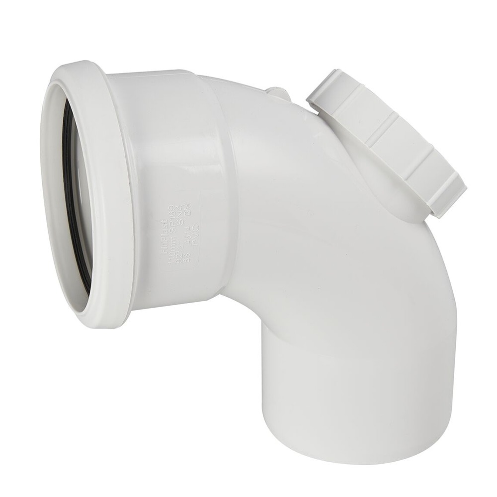 Single Socket Short Access Soil Bend (White)