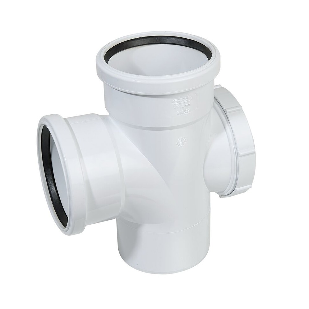 Double Socket Soil Access Junction (White)