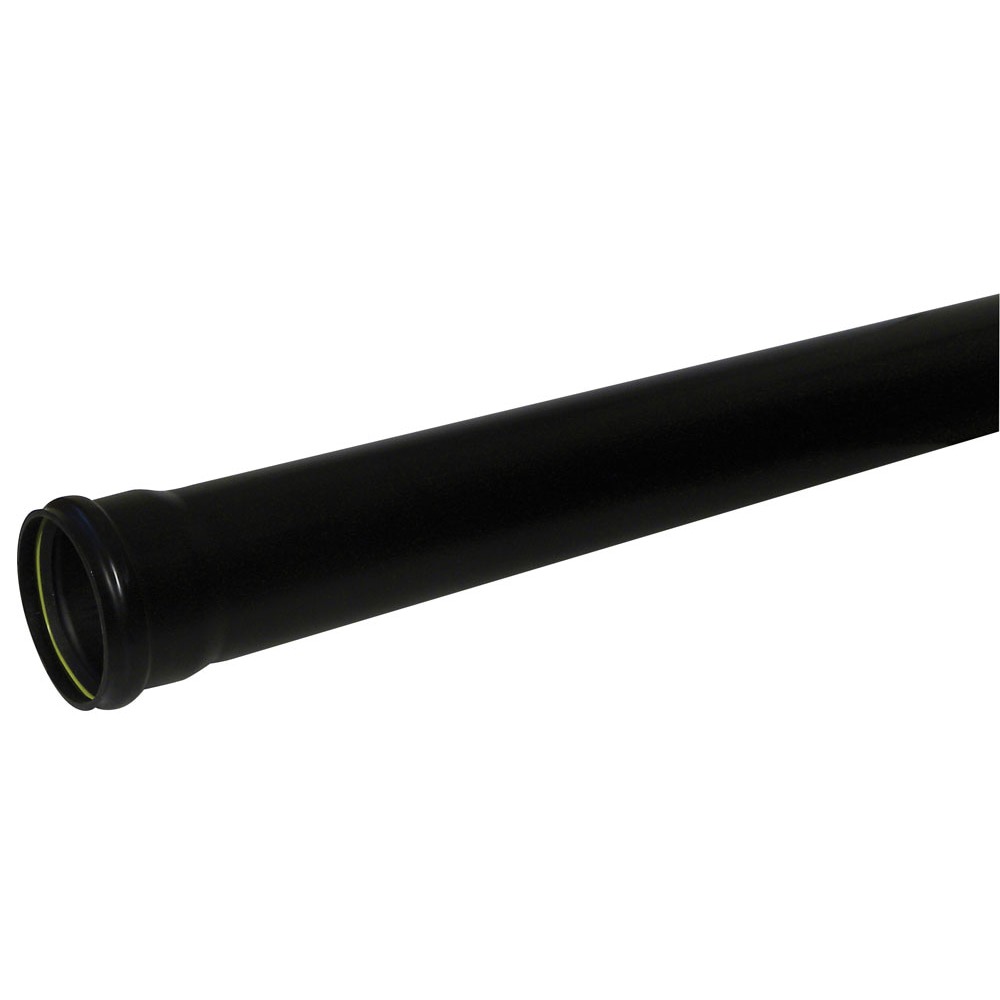 Black 110mm Single Socket Pipe (3m | Kayflow) | Plastic Building Supplies