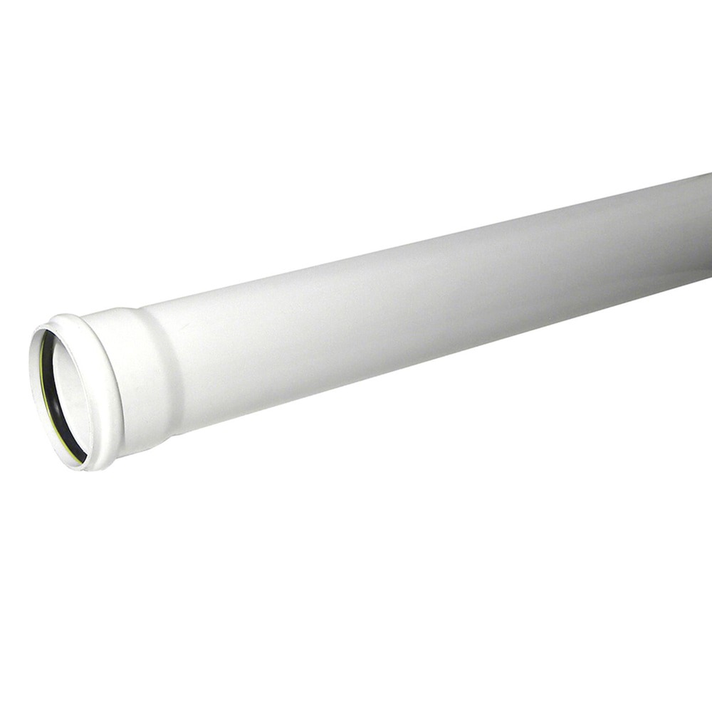 White 110mm Single Socket Pipe (3m | Kayflow) | Plastic Building Supplies