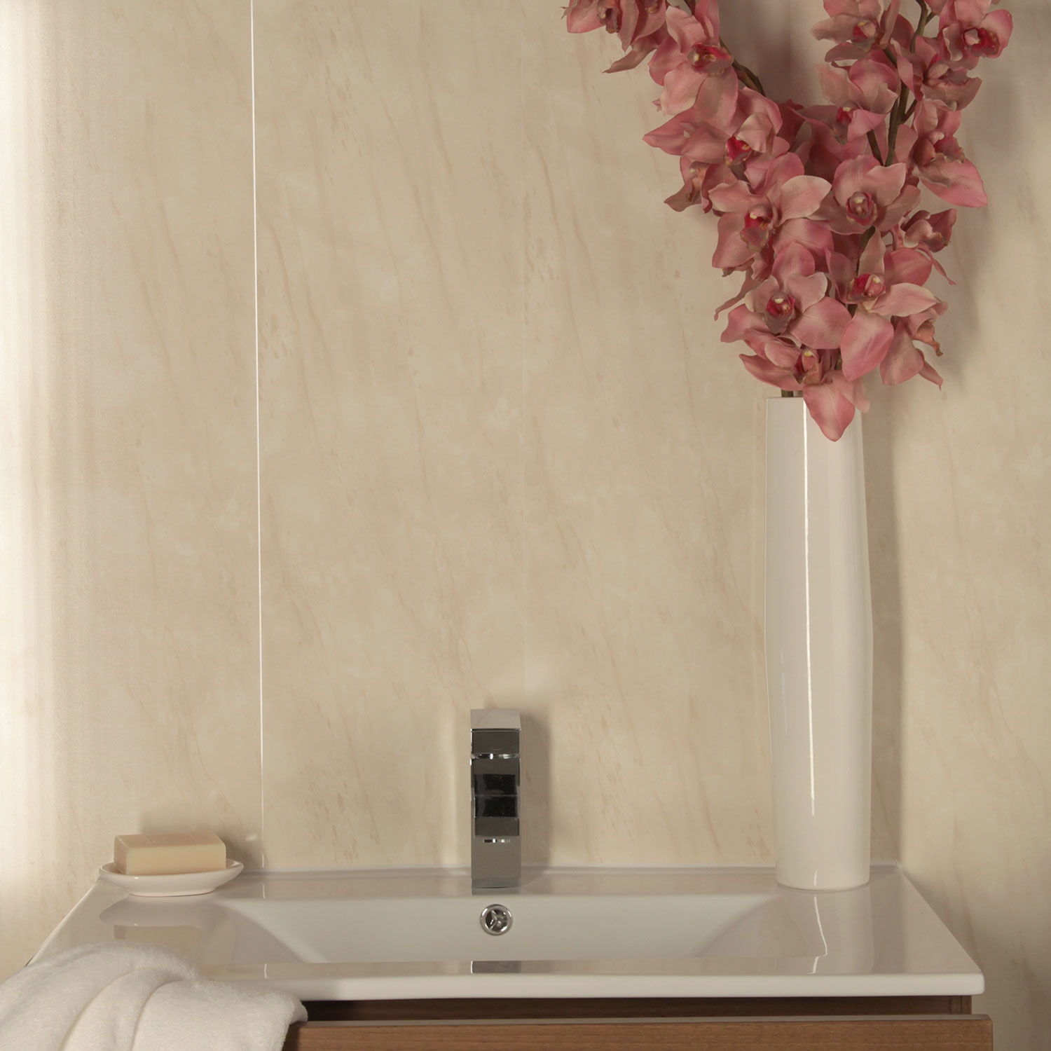 Romano Beige 10mm Bathroom Panels (250mm x 2.6m | Zest Wall Panels)