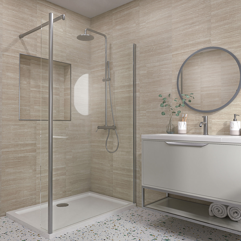 Taupe Dune 8mm Bathroom Panels (375mm x 2.6m | Zest Wall Panels)