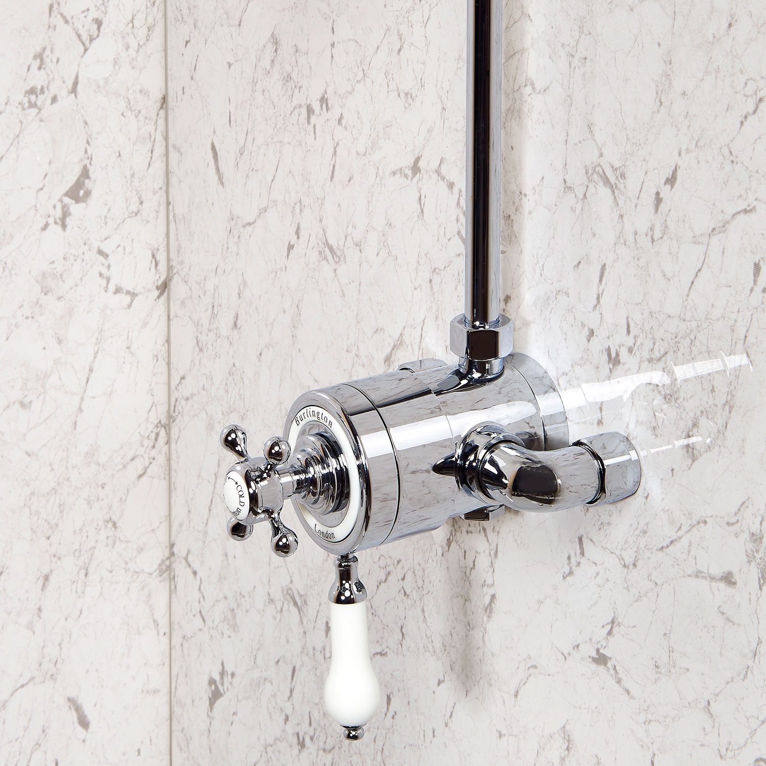White Marble 10mm Shower Panels 1m (W) x 2.4m (H)