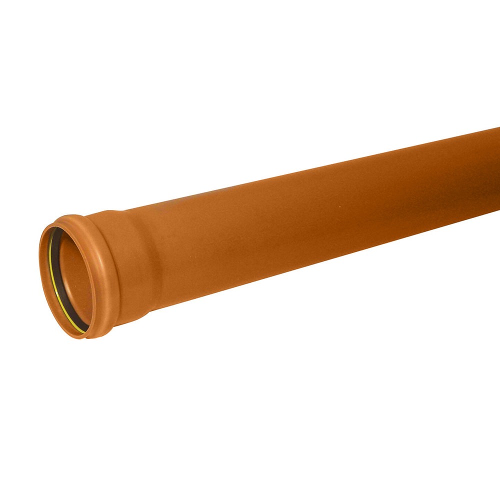 Terracotta 110mm Underground Single Socket Pipe (3m | Kayflow ...