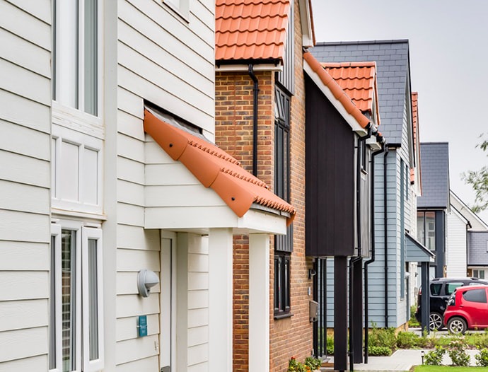 Houses with different variations of Hardie Plank cladding installed. Houses with different variations of Hardie Plank cladding installed.